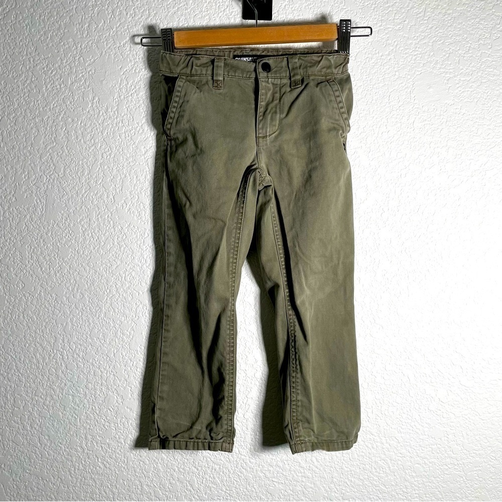 Quicksilver Kids Khaki Pants Green Boys Dress Bottoms Size Small